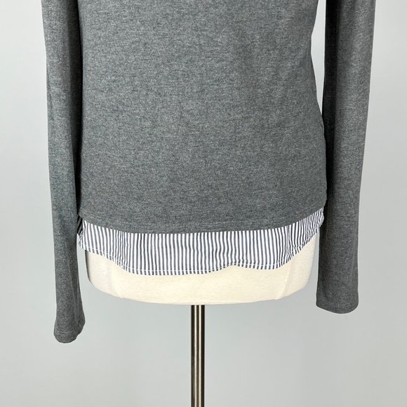 Bailey 44 Womens Manchester Gray Crew Neck Sweater Shirttail Hem size Large - Picture 12 of 16